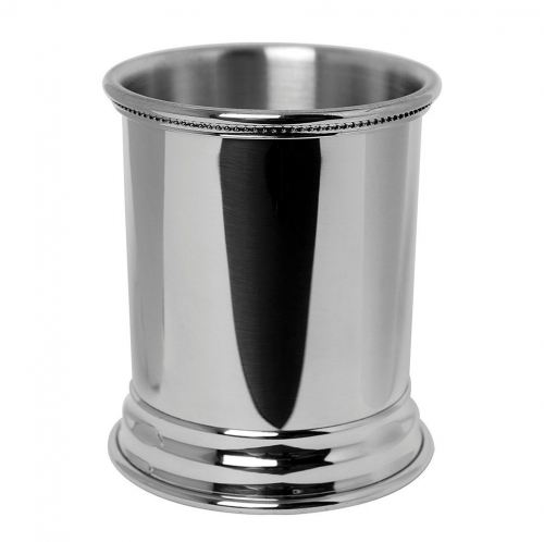 Louisiana Julep Cup 9 Oz  3 3/4″ height x 3″ wide
9 oz
Pewter

Care:  Wash your pewter in warm water, using mild soap and a soft cloth. Dry with a soft cloth. Your pewter should never be exposed to an open flame or excessive heat. Store your pewter trays flat, cups upright, etc. to prevent warping. Do not wrap pewter in anything other than the original wrapping to prevent scratching. Never wrap pewter in tissue paper, as fine line scratching will occur. Never put pewter in a dishwasher. Hand wash only.

This is a high turnover item.  Contact us any time to reserve your order quantity.  

Interested in stock availability or special ordering items? Looking to order in bulk or an order that is personalized, wrapped, and delivered?  Contact us any time with your questions.
